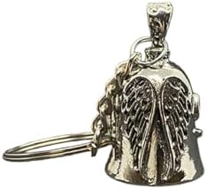 Çelik Anahtarlık Şans Çanı Bell Melek Kanadı Model Koruyucu Çelik Motosiklet Luck Bell