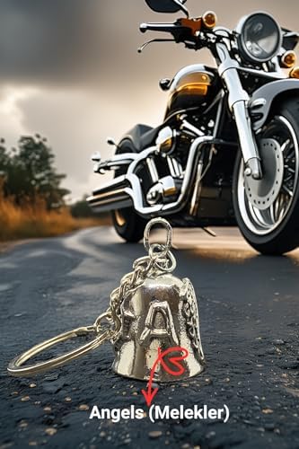 Alternative view of Çelik Anahtarlık Şans Çanı Bell Melek Kanadı Model Koruyucu Çelik Motosiklet Luck Bell