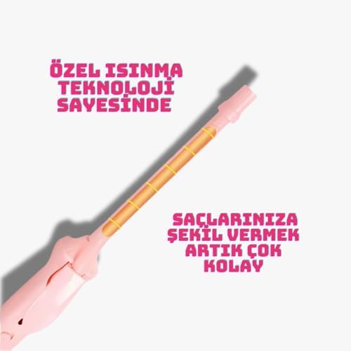 SplitCare PRO Afro Dalga 9 mm Kıvırcık Saç Maşası, 20 Cm Ultra Uzun Başlık, İnce Bukle Saç Maşası