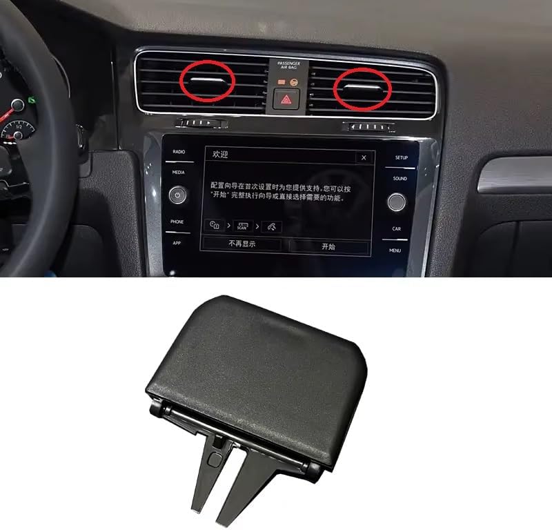 Alternative view of Golf 7 Ve Golf 7.5 İle Uyumlu Ön Göğüs Klima Havalandırma Izgarası Yönlendirme Klipsi. Yönlendirme Düğmesi. 5G1819703 / 5G1819704 / 5G1819728