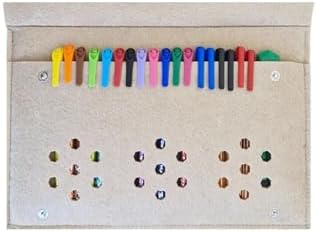 Alternative view of Keçe Kalemlik ve Tablet Organizer Çanta – 4 Bölmeli, A4 Boyut, Çok Amaçlı Defter Boya Düzenleyici Çanta (açık kahve)