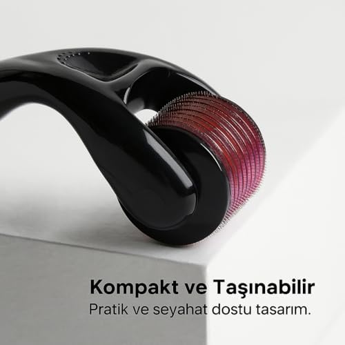 Alternative view of Derma Roller – 0.5 mm Titanyum İğneli Cilt Bakım Aleti, Gözenek Sıkılaştırıcı, Kırışıklık ve Leke Karşıtı, Kolay Temizlenebilir Mikro İğne Masaj Aleti
