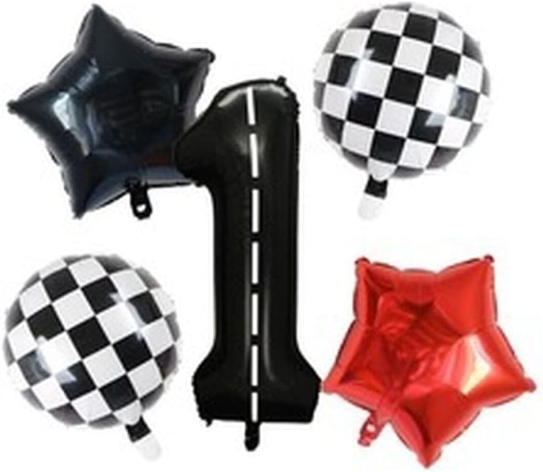 Alternative view of Yarış Temalı Doğum Günü Folyo Balon Takımı 1 Yaş, 1