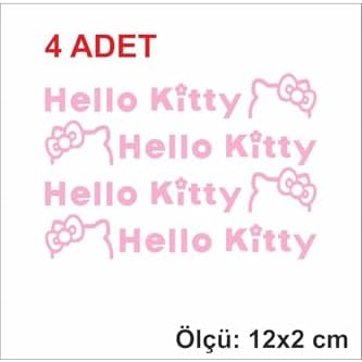 4 Adet Set Sevimli Hello Kapı Kolu Oto Araba Aksesuar