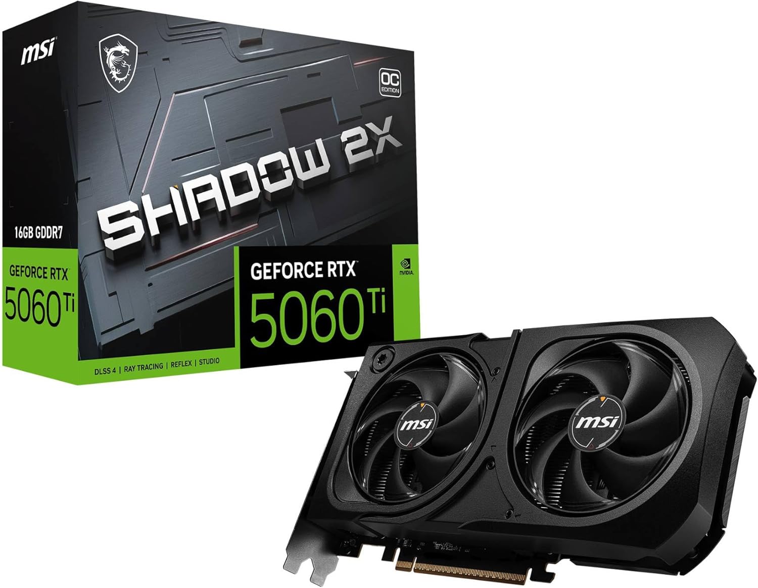 MSI RTX5060TI 16GB SHADOW 2X OC PLUS 128BİT GDDR7 HDMI DP PCIe 5.0