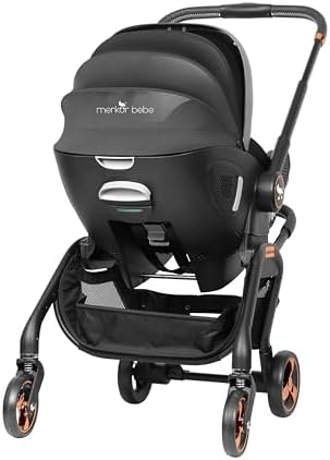 Merkür Bebe 2'si 1 Arada i-Size Oto Koltuğu ve Bebek Arabası Siyah, saniyeler içinde dönüşüm, tekerlekli oto koltuğu, çift yönlü, 9.5 kg, 0-13 kg arası kullanım, hafif, kompakt