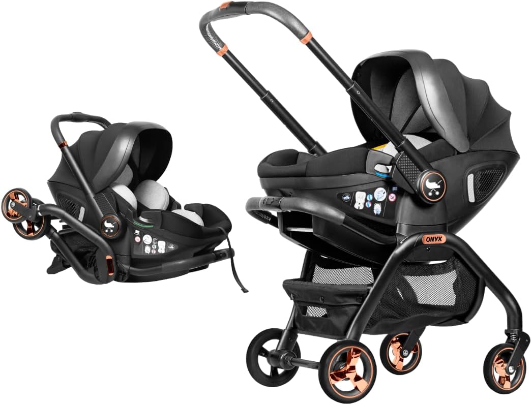 Alternative view of Merkür Bebe 2'si 1 Arada i-Size Oto Koltuğu ve Bebek Arabası Siyah, saniyeler içinde dönüşüm, tekerlekli oto koltuğu, çift yönlü, 9.5 kg, 0-13 kg arası kullanım, hafif, kompakt