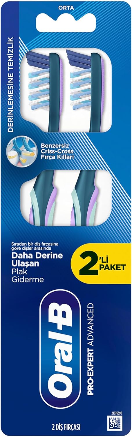 Alternative view of Oral-B Pro-Expert Advanced Derinlemesine Temizlik Diş Fırçası, Orta Sertlik, 2 Adet