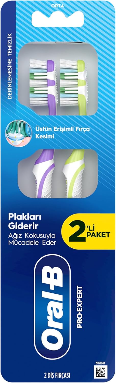 Alternative view of Oral-B Pro-Expert Derinlemesine Temizlik Diş Fırçası, Orta Sertlikte Fırça Kılları, 2 Adet