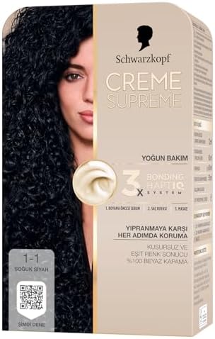 Alternative view of Creme Supreme Saç Boyası 1-1 Soğuk Siyah