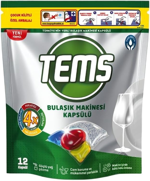 Alternative view of TEMS 4 ü 1 arada Bulaşık Makinesi Kapsülü 12 li 134 gr