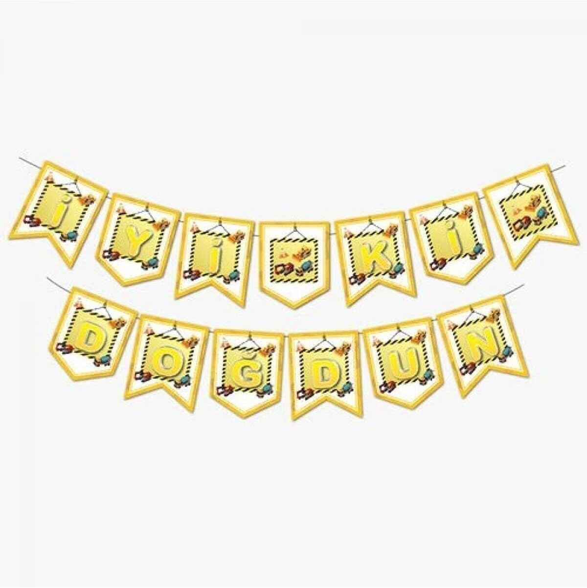 Iş Makinaları/Inşaat Iyiki Doğdun Banner