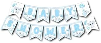 Mini Party Store Zikzak Banner Baby Shower Mavi Fil, 895689564556223