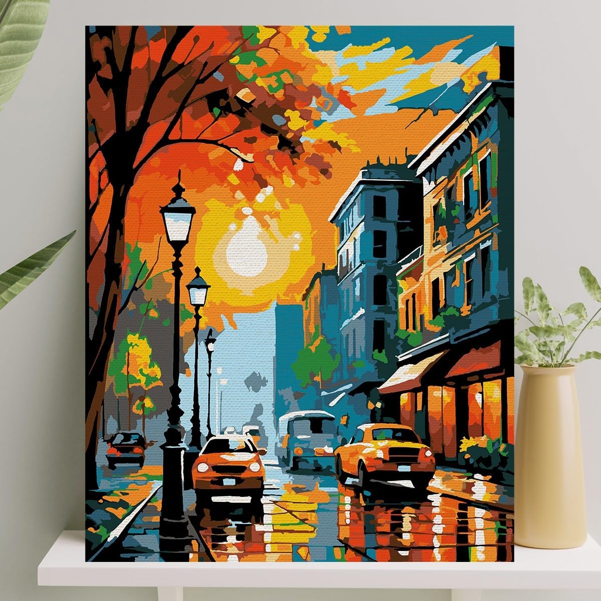 Alternative view of Sayılarla Boyama Tuval Seti Fırça Boya Dahil (Çıtalı) 40x50 CM - Cadde