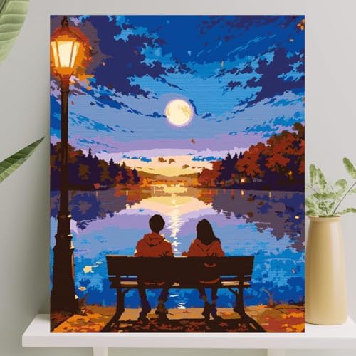 Alternative view of Sayılarla Boyama Tuval Seti Fırça Boya Dahil (Çıtalı) 40x50 CM - İlk Buluşma