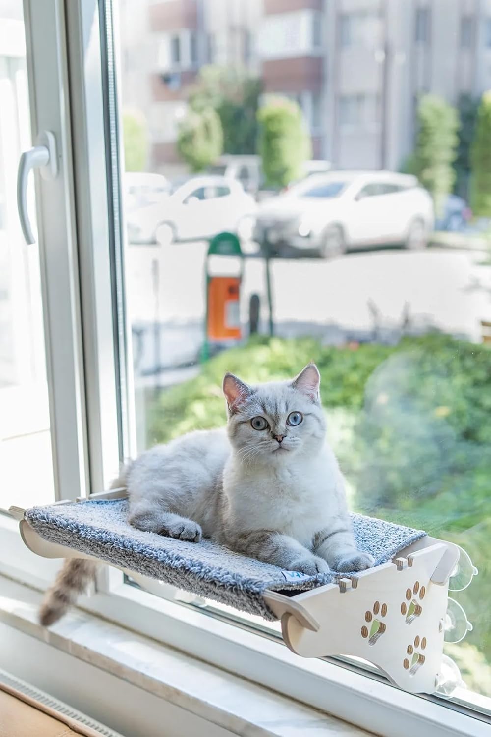 Alternative view of Asılan Vantuzlu Kedi Yatağı (Gri, X-Large)
