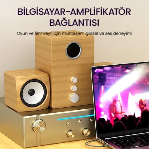 Alternative view of 3.5mm TRRS Hi-Fi AUX Mikrofon ve Ses Kablosu 5 Metre