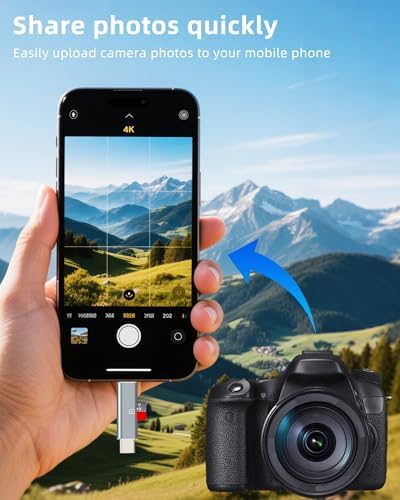 Alternative view of USB C yıldırım mikro SD kart okuyucu (2in1) iPhone16 15 14 Pro adaptörü için dijital kamera TF bellek fotoğraf depolama transferi iPad için uyumlu C tipi kompakt aksesuarlar