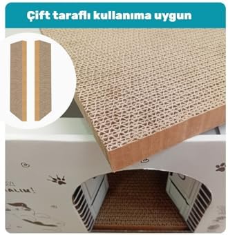 Karton Kedi Tırmalama ve Dinlenme Evi