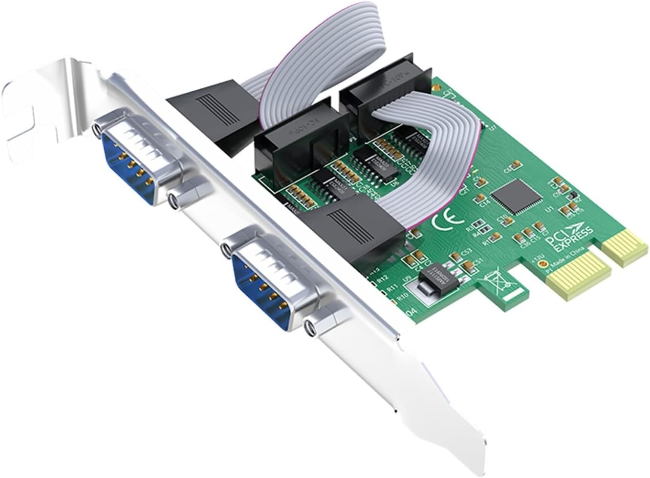 Veggieg PCI to 2 Port 9 Pin RS-232 Seri Com DB9 Genişletme Kartı
