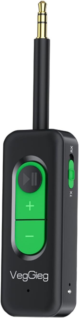Alternative view of Veggieg Aux Bluetooth 5.4 Transmitter & Receiver Kablosuz Ses Adaptörü