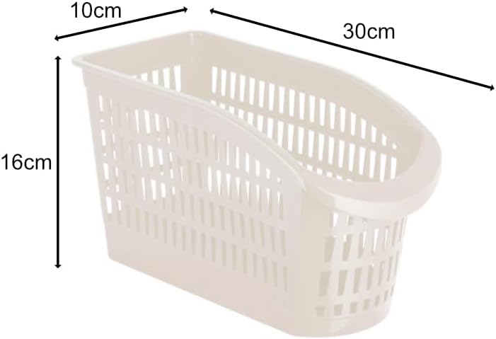 Buzdolabı Düzenleyici Sebzelik Dar Sepet Seti, Çok Amaçlı Plastik Organizer, 4 Parça, Krem