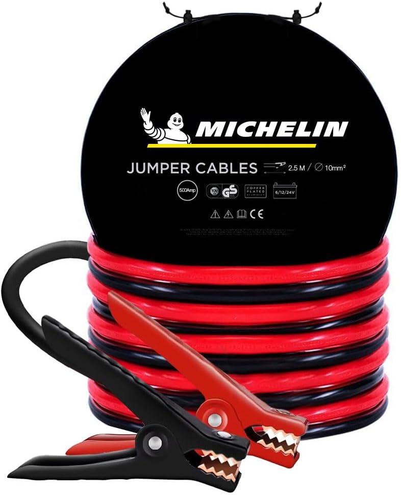 ML4002 6V/12V/24V 500Amper 2,5 Metre 10 milimetrekare Akü Takviye Kablosu