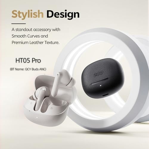 QCY Buds Anc HT15 Bluetooth Kulaklık - 45 dB. ANC - 6 Mikrofon ENC - Çift Cihaz Gürültü Engelleme iPX4 Siyah