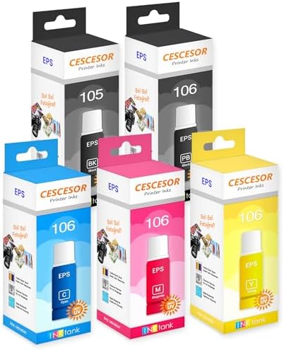 Epson 105-106 İçin 4 Renk Mürekkep Seti 1x140ml 4x70 ml