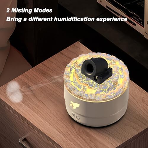 Alternative view of Cannon Aromatik Nemlendiriciler, USB Kokusu Difüzör Esansiyel yağı, 7 Renk LED Volkanik Nemlendiriciler Difüzör, Serin Sis Hava Nemlendiricisi, Ev odası Için (Beyaz)