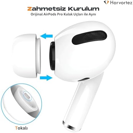 Alternative view of AirPods Pro 1. ve 2. Nesil ile Uyumlu 3 Farklı Boyutta Silikon Yedek Kulaklık Uçları, AirPods Pro Ear Tips - 3 Sets (S/M/L)