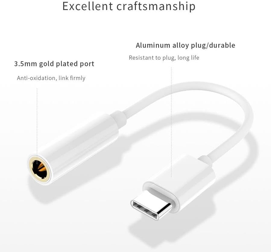 1744 Type C To 3.5mm Kulaklık Ses Çevirici Dönüştürücü USB Type-C Male to 3.5 mm Female Audio Adapter Aux Adaptör (Samsun modeller ile uyumlu değildir)