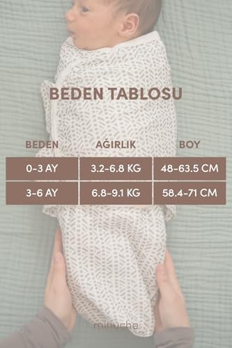 Alternative view of Pamuk 3'lü Bebek Kundak ve Uyku Tulumu - Ergonomik Yenidoğan ve Bebek Kundak, 3-6 Ay
