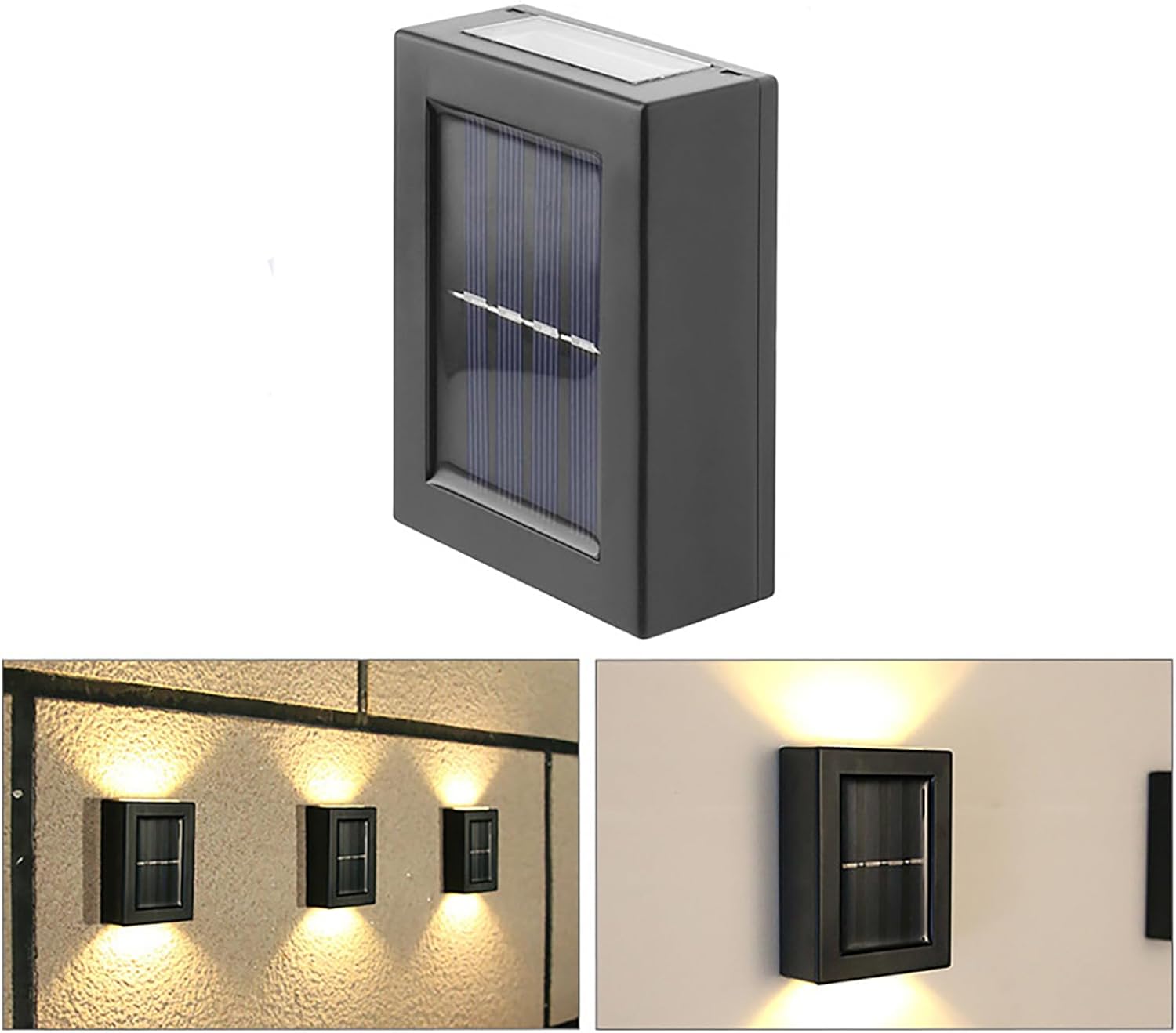 Alternative view of Tekli Solar Bahçe Aydınlatması Güneş Enerjili Bahçe Aydınlatması Duvar Lambası Çift Taraflı Aplik Işık Led Işık