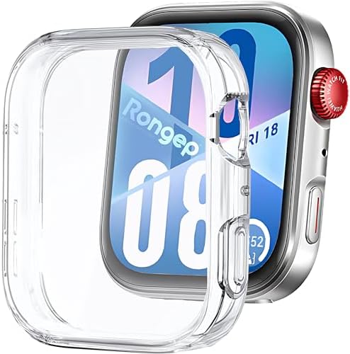 Fit 4 için 360° Kasa Koruyucu Yumuşak TPU Kılıf Dokunmatiği ve Netliği Etkilemeyen Fit 4 Ekran Koruyucu Kılıf Darbelere Karşı Fit4 Ekran Koruma (Şeffaf)
