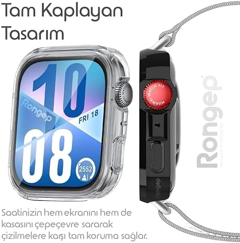 Alternative view of Fit 4 için 360° Kasa Koruyucu Yumuşak TPU Kılıf Dokunmatiği ve Netliği Etkilemeyen Fit 4 Ekran Koruyucu Kılıf Darbelere Karşı Fit4 Ekran Koruma (Şeffaf)