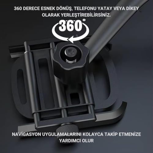 Alüminyum Gidon Sıkıştırmalı Motosiklet Telefon Tutucu Scooter Bisiklet Telefon Tutucu Sarsılmaz