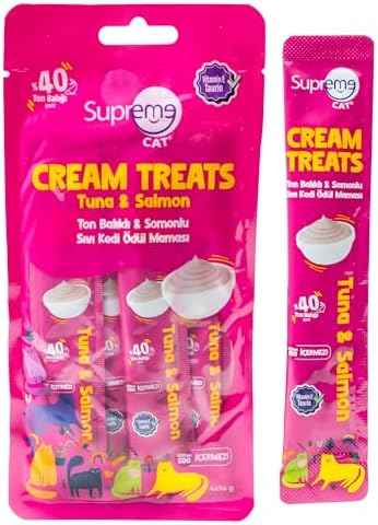 Supreme Cat Ton Balıklı & Somonlu Sıvı Kedi Ödül Maması 4 x 14 gr
