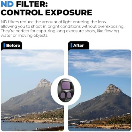Alternative view of DJI Mavic 4 Pro için Tüm Gün 8'li Paket ND ve ND/PL Filtreleri - Tam Gün Işık Kontrolü, Parlama Azaltma ve Canlı Hava Çekimleri için Polarizatörlerle ND4 - ND64 Setini Tamamlayın