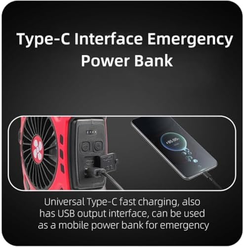 Alternative view of Çok Fonksiyonlu Şarjlı Fanlı Kamp Lambası, Taşınabilir Işık, Kamp Yürüyüş Balıkçılık Acil Durum Deprem USB Şarj Edilebilir Vantilatör Fanlı Kamp Işığı