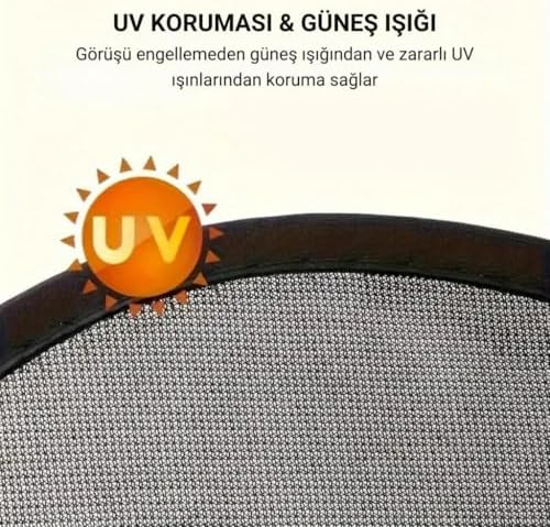 Alternative view of Uv Korumalı 2 Adet Araç Yan Cam Güneşlik Sineklik 65x38cm Araç Yan Cam Güneşlik Araç Perdesi