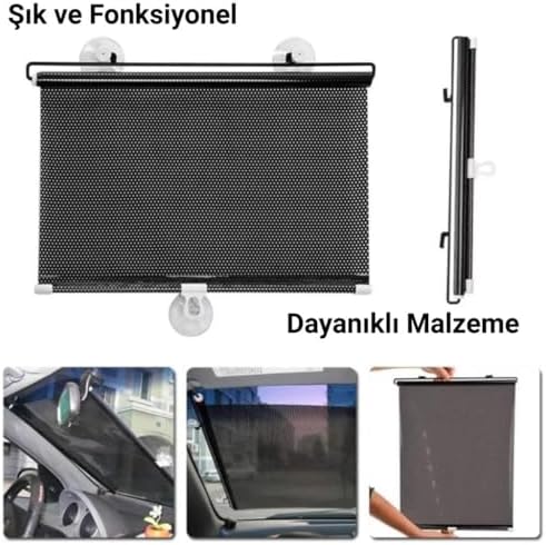 Alternative view of Otomatik Mekanızmalı 68x125cm Araç Ön Cam Güneşlik Araç Karavan Ofis Güneşlik Perdesi Geri Çekilebilir Oto Ön Cam Güneşlik Branda