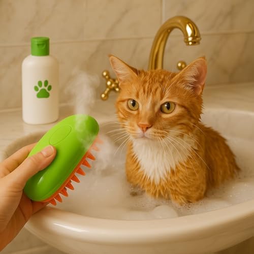Alternative view of USB Şarjlı Buharlı Evcil Hayvan Fırçası – Su Hazneli Tüy Temizleme ve Masaj Fırçası | Kedi & Köpek Bakım Tarağı