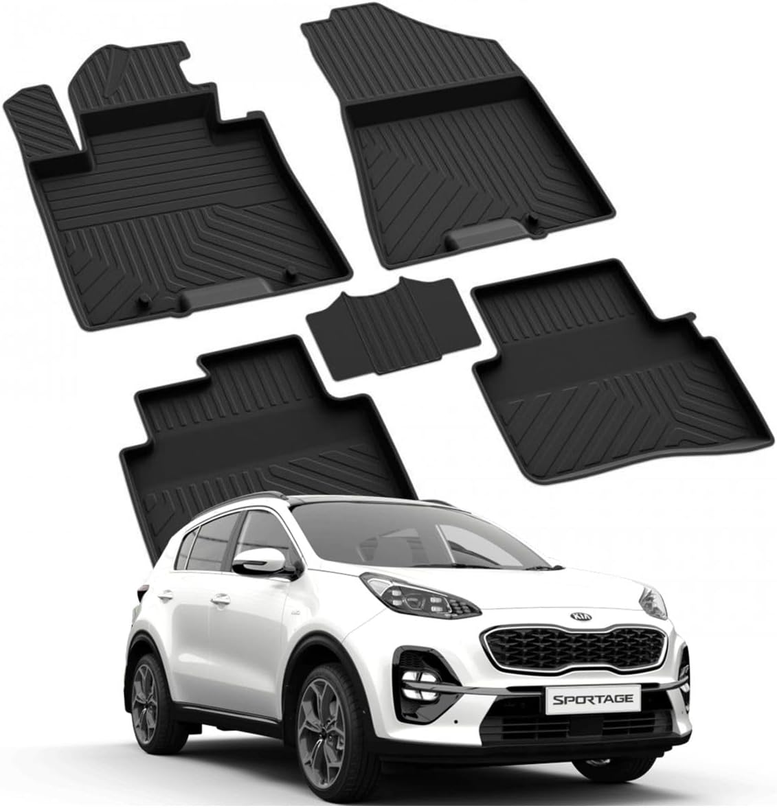 Yeo Kıa Sportage 4 2016-2021 Model Yılları İçin Uyumlu Yeo 4D Havuzlu Paspas Takımı