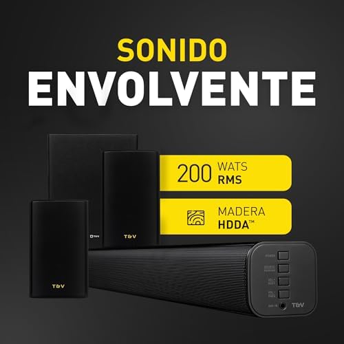 Thonet & Vander Rein 200W RMS Soundbar + Subwoofer 5.1 Hoparlör Bluetooth HDMI Uzaktan Kumanda