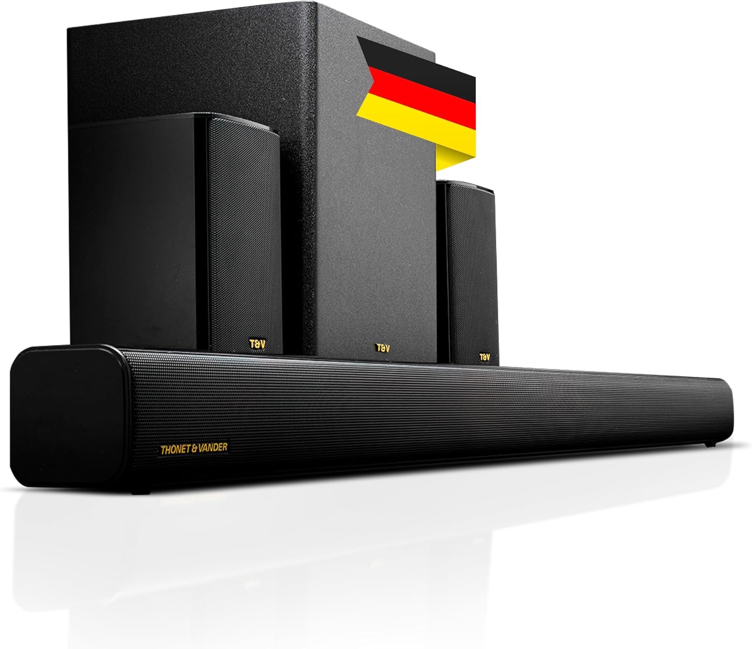 Alternative view of Thonet & Vander Rein 200W RMS Soundbar + Subwoofer 5.1 Hoparlör Bluetooth HDMI Uzaktan Kumanda