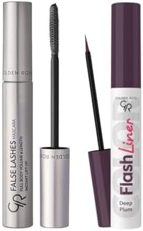 Alternative view of False Lashes Siyah Maskara ve Liner Mürdüm Eyeliner Makyaj Seti