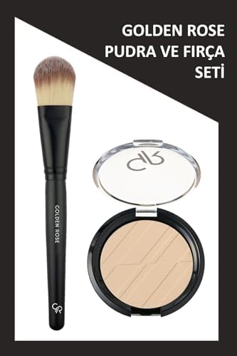 Foundation Brush - Fondöten Fırçası ve Silky Compact Powder No: 04 Almond - Sıkıştırılmış Pudra