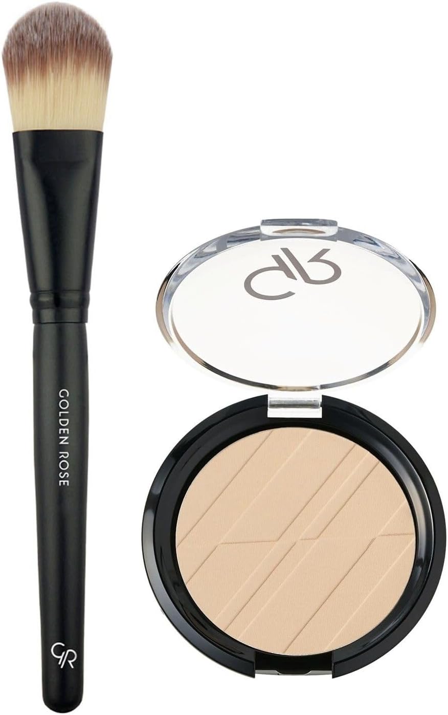 Alternative view of Foundation Brush - Fondöten Fırçası ve Silky Compact Powder No: 04 Almond - Sıkıştırılmış Pudra