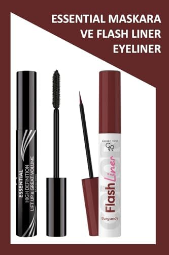 Alternative view of Hacim Veren Maskara Siyah ve Liner Bordo Eyeliner Makyaj Seti